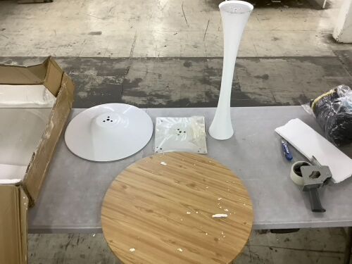 23.62" Mid-Century Round Dining Table with Trumpet Base - Lot 292