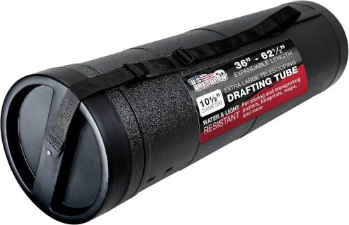 U.S. Art Supply Jumbo Poster Tube, Telescoping Adjustable 36" to 62-1/2", 10-1/2" Diameter - Lot 294