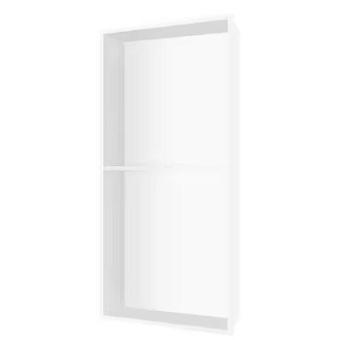 BWE 12 in. W x 24 in. H x 4 in. D Bathroom Shower Niche Double Shelf Niche Over Mount Installation in White - Lot 810JF