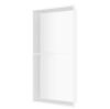 BWE 12 in. W x 24 in. H x 4 in. D Bathroom Shower Niche Double Shelf Niche Over Mount Installation in White - Thumbnail 1