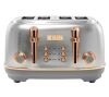 HADEN Heritage 1500-Watt 4-Slice Steel and Copper Wide Slot Retro Toaster with Removable Crumb Tray and Browning Control - Thumbnail 1