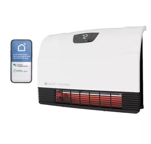 HEAT STORM 1500W Phoenix WiFi Infrared Wall Unit Wi-Fi Smart Heater in White - Lot 845JF