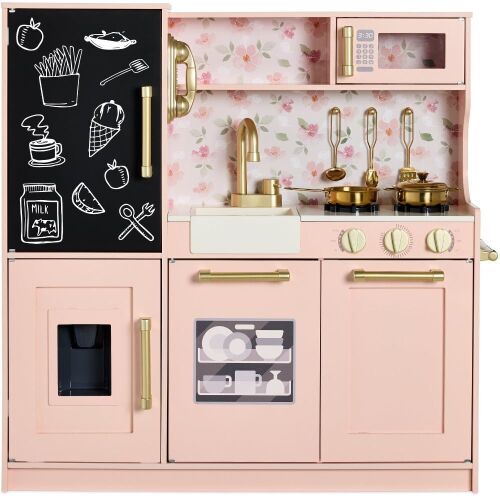 Pretend Play Kitchen Wooden Toy Set for Kids with 11 Accessories - Lot 120