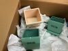 Lot Of Ceramic Jungalow Tiered Canisters, Flower Pots, Lemon Soap Dispensers - Thumbnail 2