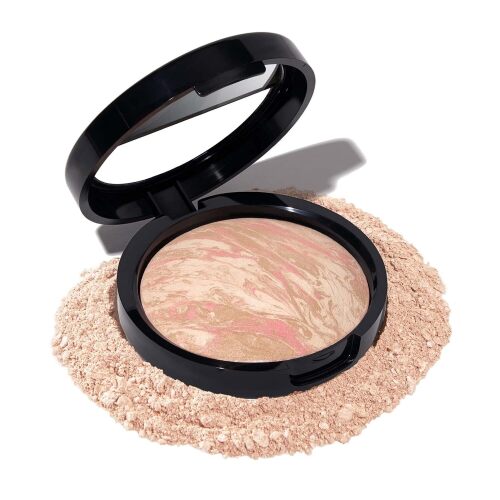 Baked Balance-n-Brighten Color Correcting Powder Foundation - Porcelain - Buildable Light to Medium Coverage - Demi-Matte Natural Finish - Lot 5359