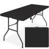 Portable Folding Plastic Dining Table w/ Handle, Lock - 6ft - Thumbnail 1