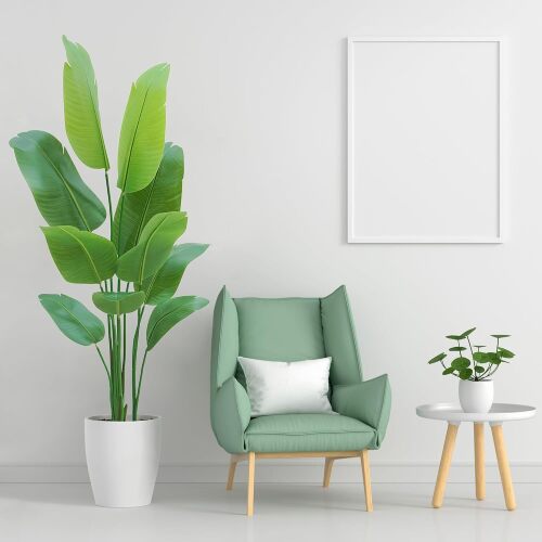 Bird of Paradise Plant Artificial 5ft,Faux Plants Indoor Tall with 10 Trunks - The Perfect Indoor Silk Floor Plant for Home Decor in Living Room, Office, and Bedroom - Lot 5516