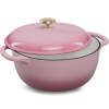 Cast-Iron Dutch Oven Kitchen Cookware w/ Enamel, Handles - 6qt - Thumbnail 1