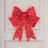 Pre-Lit Large Christmas Bow Decoration, Holiday Decor w/ 8 Functions - Thumbnail 1