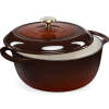 Cast-Iron Dutch Oven Kitchen Cookware w/ Enamel, Handles - 7.5qt - Thumbnail 1