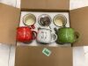 6-Piece Christmas Coffee Mugs Set for Holiday Drinks, 12 oz. Red Ceramic Holiday Mugs for Hot Cocoa, Home Office - Thumbnail 2