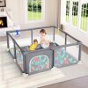 Baby Playpen, Play Pens for Babies and Toddlers, Safe Anti-Fall Play Yard with Gates, Baby Fence with Breathable Mesh, Indoor & Outdoor Kids Activity Center - Thumbnail 1