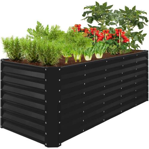 Outdoor Metal Raised Garden Bed for Vegetables, Flowers, Herbs - 8x2x2ft - Lot 5650