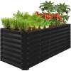 Outdoor Metal Raised Garden Bed for Vegetables, Flowers, Herbs - 8x2x2ft - Thumbnail 1