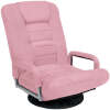 Gaming Floor Chair w/ 360-Degree Swivel, Armrest, Adjustable Backrest - Thumbnail 1