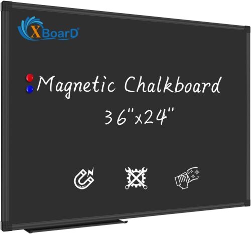 Magnetic Chalkboard Blackboard 36 x 24, Chalkboard Signs with Black Aluminium Frame, Pin Collections - Lot 5666