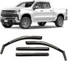 in-Channel Incredibly Durable Rain Guards for Chevrolet (Chevy) Silverado/GMC Sierra 1500 2019-2026 Crew Cab, Original Window Deflectors, Vent Window Visors, Truck Accessories, 4pcs - Thumbnail 1