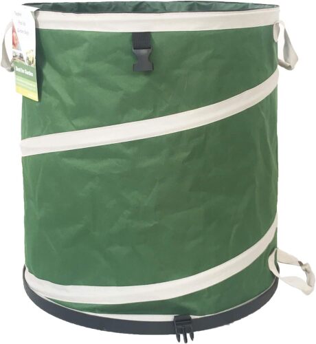 24-Gallon Collapsible Trash Can (19x21 in) Hard-Shell Bottom Leaf Bag,Yard Waste Bags,Garden Debris Bag,RV Camp Waste Bin,Pop-Up Trash Can,Recycling Bin,Laundry Hamper,Lawn Grass Clippings,Weed Barrel - Lot 5768