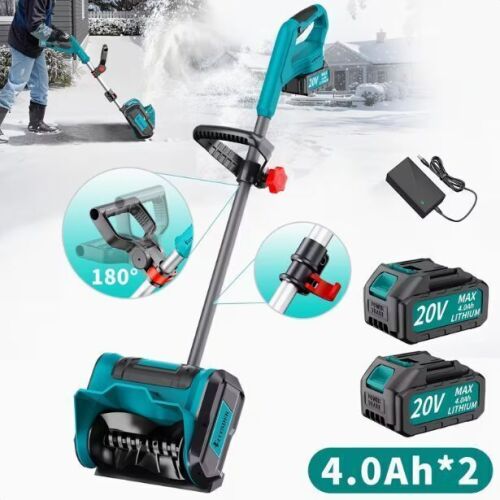 20V Cordless Snow Blower, 12'' Clearing Width & 6'' Depth, 20ft Snow Throwing Distance, 4.0Ah Rechargeable Battery, Easy to Store, Ideal for Sidewalks, Small Driveways - Clears Mild to Moderate Snow Effortlesslm, Christmas Gift, Local Warehouse - Lot 5780