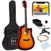Full Size Beginner Acoustic Guitar Set with Case, Strap, Capo - 41in - Thumbnail 1