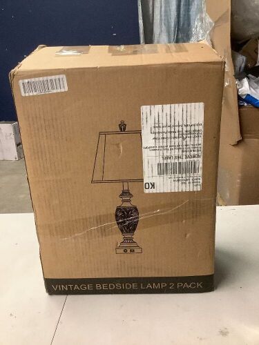 Vintage Bedside Lamp, 2-Pack - Lot 5386