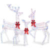 3-Piece Lighted Christmas Deer Set Outdoor Decor with LED Lights - Thumbnail 1