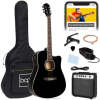 Beginner Acoustic Electric Cutaway Guitar Set w/ Gig Bag, Strap - 41in - Thumbnail 1