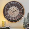 CLXEAST 24 Inch Wall Clock with Moving Gears,Oversized Large Industrial Steampunk Clock, Antique Gold Metal Roman Numeral Wall Clock - Thumbnail 1