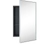TEHOME Recessed Mount, Squared Rectangle Silver Bathroom Medicine Cabinet with Mirror - Thumbnail 1