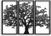 3 Panels Family Tree Metal Wall Decor Tree of Life Metal Wall Art, Home Bedroom Living Room Decor 3D Wall Art 3 Panels Family Tree Metal Wall Decor Modern Decoration - Thumbnail 1