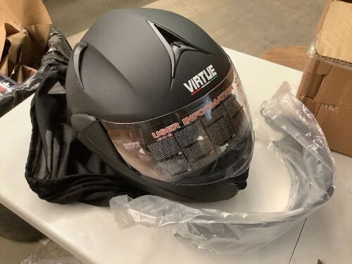 Virtue MD808-Full Face Motorcycle Helmet Flipup/Modular Visor - Lot 5727