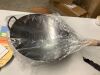 Craft Wok Traditional Hand Hammered Chinese Carbon Steel Wok with Wooden and Steel Helper Handle (14 Inch, Round Bottom Pow Wok Pan) - Thumbnail 2
