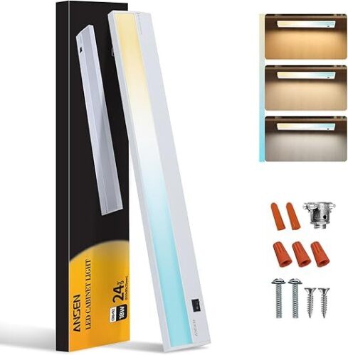 Ansen Hardwired Under Cabinet Lighting, 24in 18W LED Light - Lot 5728