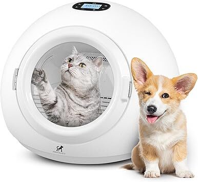 55L Smart Pet Grooming Dryer Box - Quick, Low Noise, Self Dry, Portable & Fast Hair Drying for Dogs, Cats, and Small Pets |Dries Pet Clothes| Temperature and Timer Control, Spa Treatment - Lot 5782