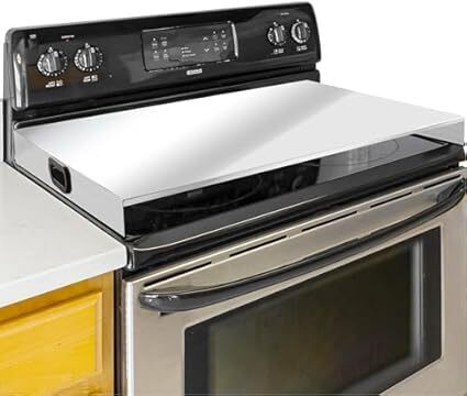 Stainless Steel Gas Stove Top Cover, Noodle Board Cooktop Cover, Kitchen Organizer for Gas and Electric Stove Range Expanding Kitchen Space, Large Size 36"x 23.6"x3", Sliver - Lot 5799
