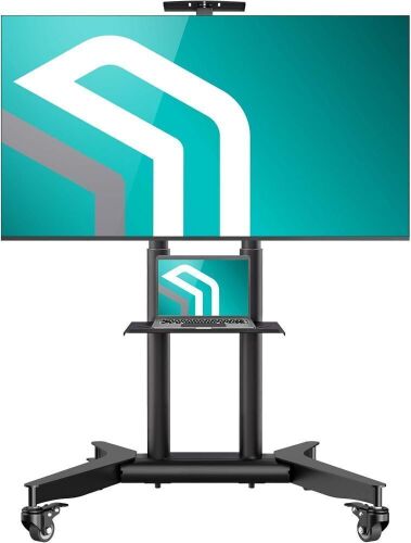 ONKRON Mobile TV Stand on Wheels for 32-75 Inch Screen, Max Load 132 lbs, Height Adjustable, VESA 200x200-600x400 - Lot 166