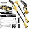 4-in-1 Electric Pole Saw for Tree Trimming, 6 Inch and 8 Inch Cordless Chainsaw with 2×4.0 Ah Batteries - Thumbnail 1