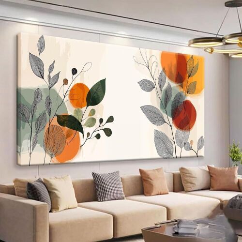 Floral Abstract Canvas Wall Art, 29" x 58" - Lot 264