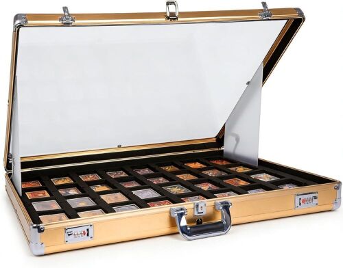 Trading Card Display Case with Aluminum Frame & Acrylic Side Panels, 34" x 22" - Lot 269