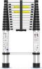 12.5 FT Telescoping Extension Ladder, Heavy Duty 330lbs Max Capacity - Thumbnail 1