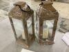 Decorative Lanterns with Flameless Pillar Candles, 22.5", 2 Pack - Thumbnail 2