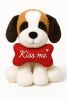Lot of (6) Cases of 11" Plush Puppy With "Kiss Me" Bone, 16 per Case - Thumbnail 1