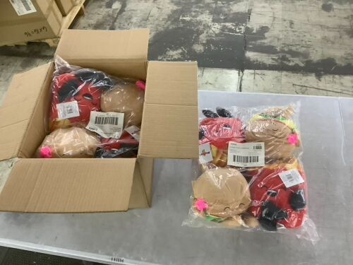 Lot of (5) Cases of Hamburger and Fries Plushies, 12 per Case - Lot 554