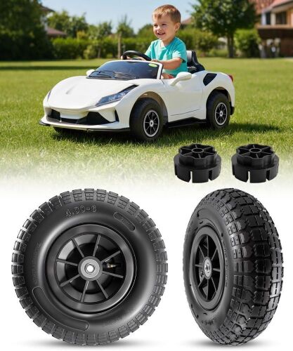 12"x4" Rubber Pneumatic Tire for Power Wheel Ride On Car, 2 pack - Lot 559