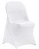 VEVOR Stretch Spandex Folding Chair Covers, White, 50pc - Thumbnail 1