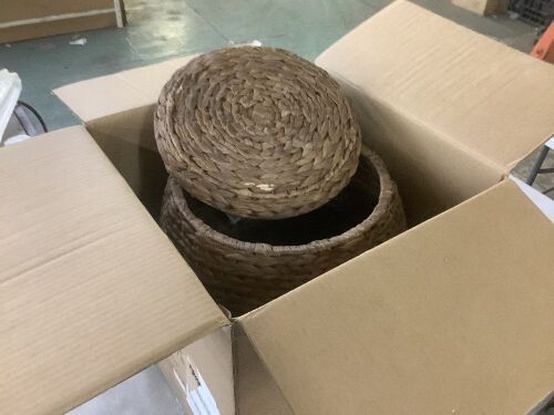 Multipurpose Hyacinth Storage Tote Basket - Lot 722