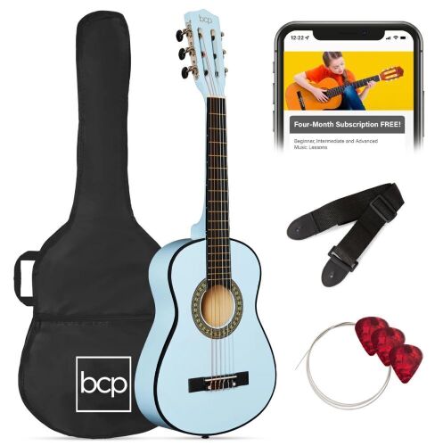 Kids Acoustic Guitar Beginner Starter Kit w/ Carrying Case - 30in - Lot 726