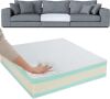 HOMBYS Memory Foam Couch Cushion Replacement, High Density Upholstery Foam Wrapped with Memory Foam & Polyester Batting, 5"x22"x22" - Thumbnail 1