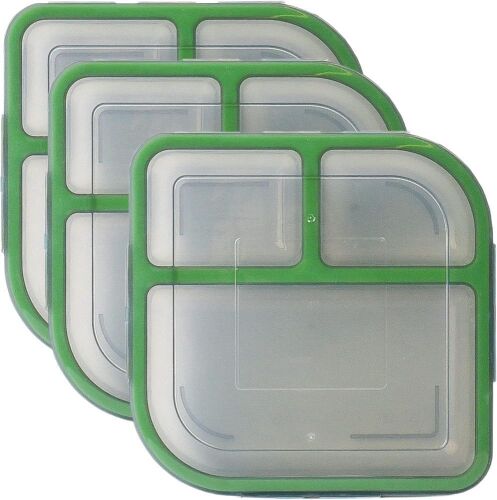 3-Compartment Food Containers, 3 Pack - Lot 756