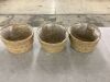 Lot of (3) Wicker Planter Baskets, 6" x 10" - Thumbnail 5